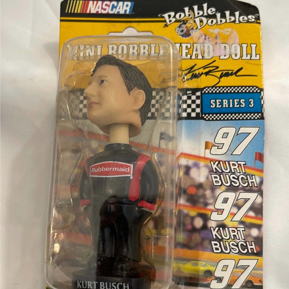 Bobble Doddles Nascar Mini Bobblehead Doll Seres 3 Kurt Busch #97 (Pre-owned)